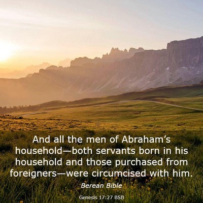 Picture 03 - Genesis 17:27 BSB - And all the men of Abraham’s household—both - Bible Verse Picture
