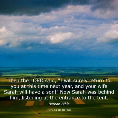 Picture 03 - Genesis 18:10 BSB - Then the LORD said, “I will surely return to - Bible Verse Picture