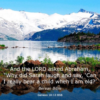 Picture 03 - Genesis 18:13 BSB - And the LORD asked Abraham, “Why did Sarah - Bible Verse Picture