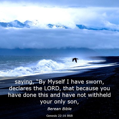 Picture 03 - Genesis 22:16 BSB - saying, “By Myself I have sworn, declares the - Bible Verse Picture