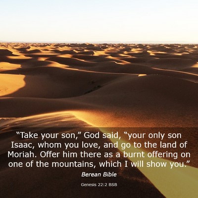 Picture 03 - Genesis 22:2 BSB - “Take your son,” God said, “your only son - Bible Verse Picture
