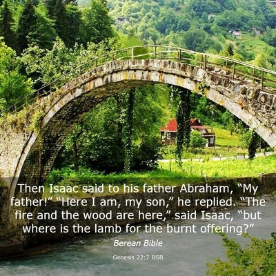 Picture 03 - Genesis 22:7 BSB - Then Isaac said to his father Abraham, “My - Bible Verse Picture