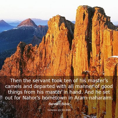 Picture 03 - Genesis 24:10 BSB - Then the servant took ten of his master’s - Bible Verse Picture