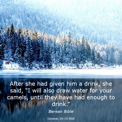 Picture 03 - Genesis 24:19 BSB - After she had given him a drink, she said, “I - Bible Verse Picture