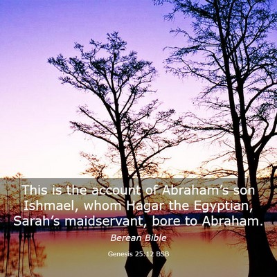 Picture 03 - Genesis 25:12 BSB - This is the account of Abraham’s son Ishmael, - Bible Verse Picture