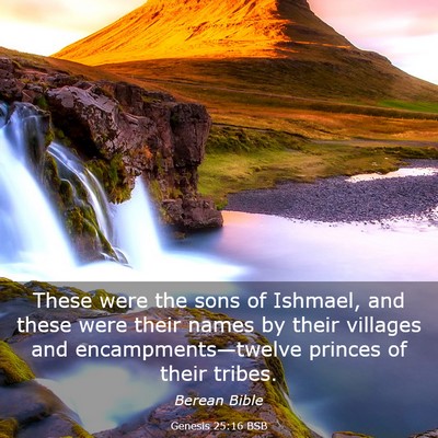 Picture 03 - Genesis 25:16 BSB - These were the sons of Ishmael, and these were - Bible Verse Picture