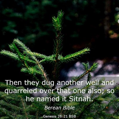 Picture 03 - Genesis 26:21 BSB - Then they dug another well and quarreled over - Bible Verse Picture