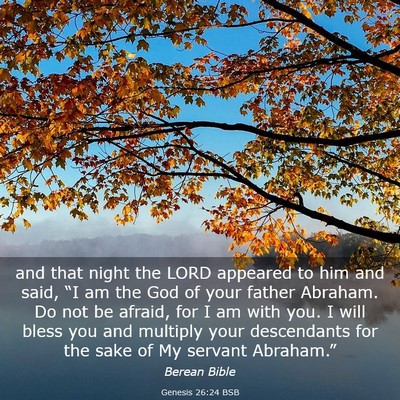 Picture 03 - Genesis 26:24 BSB - and that night the LORD appeared to him and said, - Bible Verse Picture