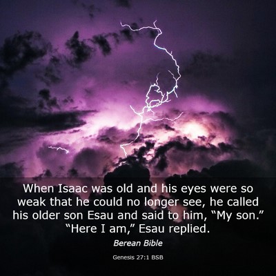 Picture 03 - Genesis 27:1 BSB - When Isaac was old and his eyes were so weak that - Bible Verse Picture
