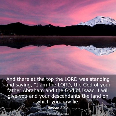 Picture 03 - Genesis 28:13 BSB - And there at the top the LORD was standing and - Bible Verse Picture