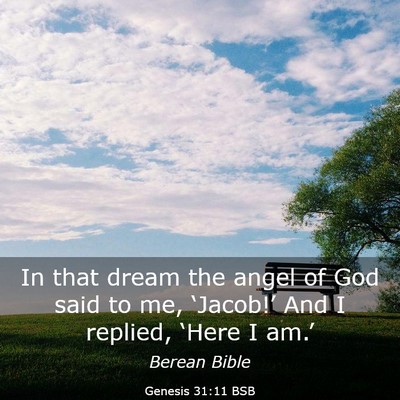 Picture 03 - Genesis 31:11 BSB - In that dream the angel of God said to me, - Bible Verse Picture