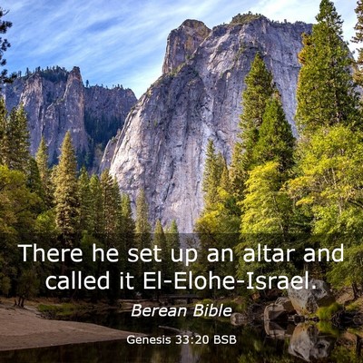 Picture 03 - Genesis 33:20 BSB - There he set up an altar and called it - Bible Verse Picture
