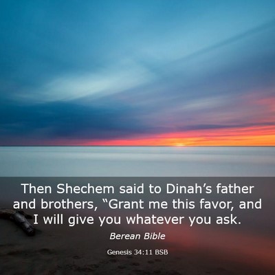 Picture 03 - Genesis 34:11 BSB - Then Shechem said to Dinah’s father and - Bible Verse Picture