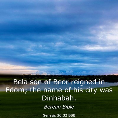 Picture 03 - Genesis 36:32 BSB - Bela son of Beor reigned in Edom; the name of his - Bible Verse Picture