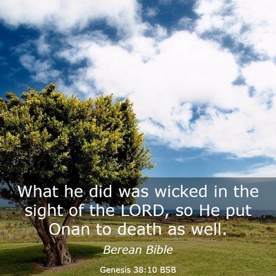 Picture 03 - Genesis 38:10 BSB - What he did was wicked in the sight of the LORD, - Bible Verse Picture