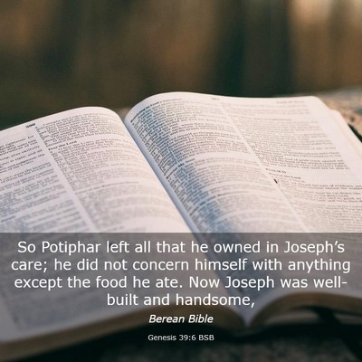 Picture 03 - Genesis 39:6 BSB - So Potiphar left all that he owned in Joseph’s - Bible Verse Picture