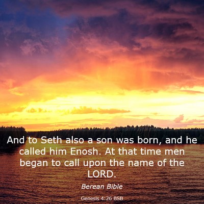 Picture 03 - Genesis 4:26 BSB - And to Seth also a son was born, and he called - Bible Verse Picture