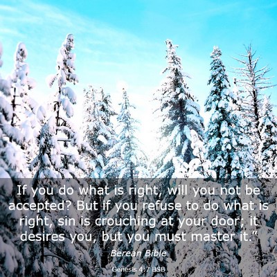 Picture 03 - Genesis 4:7 BSB - If you do what is right, will you not be - Bible Verse Picture