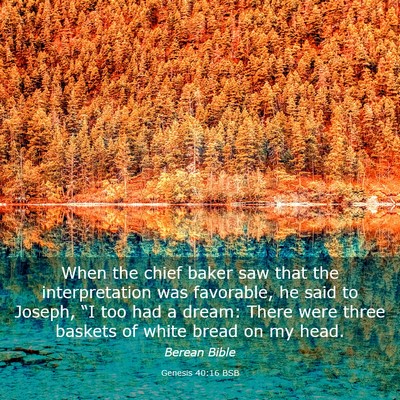 Picture 03 - Genesis 40:16 BSB - When the chief baker saw that the interpretation - Bible Verse Picture