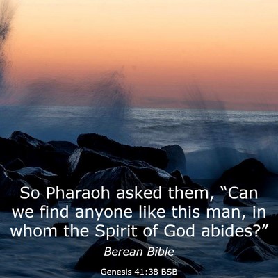 Picture 03 - Genesis 41:38 BSB - So Pharaoh asked them, “Can we find anyone like - Bible Verse Picture