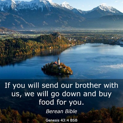 Picture 03 - Genesis 43:4 BSB - If you will send our brother with us, we will go - Bible Verse Picture
