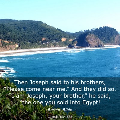 Picture 03 - Genesis 45:4 BSB - Then Joseph said to his brothers, “Please come - Bible Verse Picture