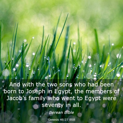 Picture 03 - Genesis 46:27 BSB - And with the two sons who had been born to Joseph - Bible Verse Picture