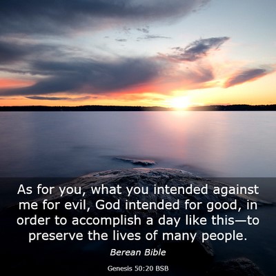 Picture 03 - Genesis 50:20 BSB - As for you, what you intended against me for - Bible Verse Picture