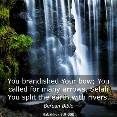 Picture 03 - Habakkuk 3:9 BSB - You brandished Your bow; You called for many - Bible Verse Picture