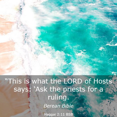 Picture 03 - Haggai 2:11 BSB - “This is what the LORD of Hosts says: ‘Ask - Bible Verse Picture