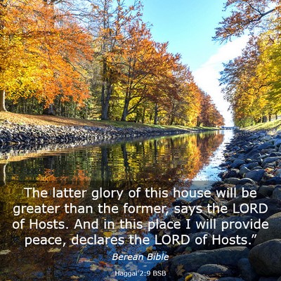 Picture 03 - Haggai 2:9 BSB - The latter glory of this house will be greater - Bible Verse Picture