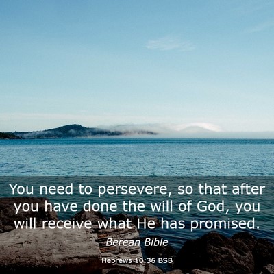 Picture 03 - Hebrews 10:36 BSB - You need to persevere, so that after you have - Bible Verse Picture