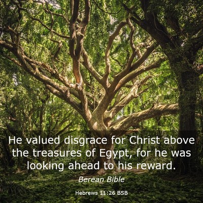 Picture 03 - Hebrews 11:26 BSB - He valued disgrace for Christ above the treasures - Bible Verse Picture