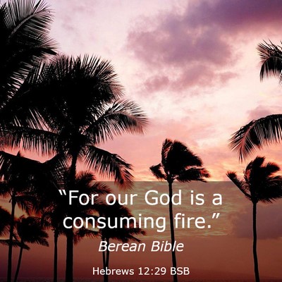 Picture 03 - Hebrews 12:29 BSB - “For our God is a consuming - Bible Verse Picture