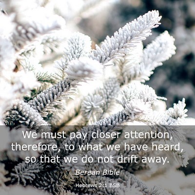 Picture 03 - Hebrews 2:1 BSB - We must pay closer attention, therefore, to what - Bible Verse Picture
