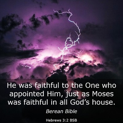 Picture 03 - Hebrews 3:2 BSB - He was faithful to the One who appointed Him, - Bible Verse Picture