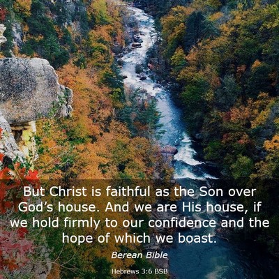 Picture 03 - Hebrews 3:6 BSB - But Christ is faithful as the Son over God’s - Bible Verse Picture