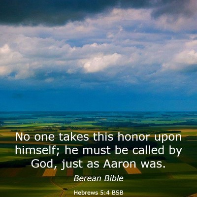 Picture 03 - Hebrews 5:4 BSB - No one takes this honor upon himself; he must be - Bible Verse Picture