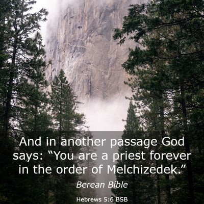 Picture 03 - Hebrews 5:6 BSB - And in another passage God says: “You are a - Bible Verse Picture