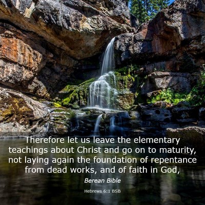Picture 03 - Hebrews 6:1 BSB - Therefore let us leave the elementary teachings - Bible Verse Picture