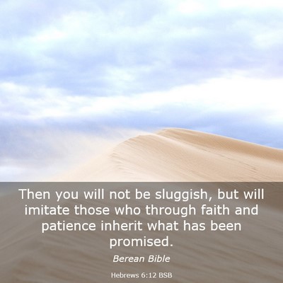 Picture 03 - Hebrews 6:12 BSB - Then you will not be sluggish, but will imitate - Bible Verse Picture
