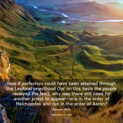 Picture 03 - Hebrews 7:11 BSB - Now if perfection could have been attained - Bible Verse Picture