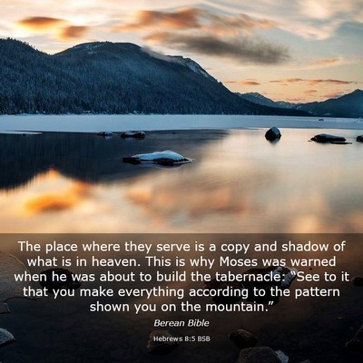 Picture 03 - Hebrews 8:5 BSB - The place where they serve is a copy and shadow - Bible Verse Picture