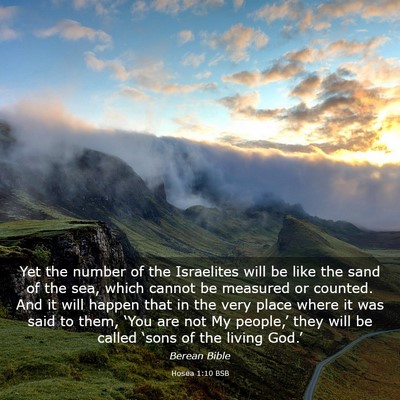 Picture 03 - Hosea 1:10 BSB - Yet the number of the Israelites will be like the - Bible Verse Picture