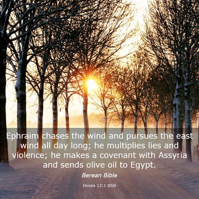 Picture 03 - Hosea 12:1 BSB - Ephraim chases the wind and pursues the east wind - Bible Verse Picture
