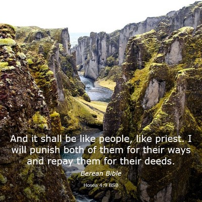 Picture 03 - Hosea 4:9 BSB - And it shall be like people, like priest. I will - Bible Verse Picture