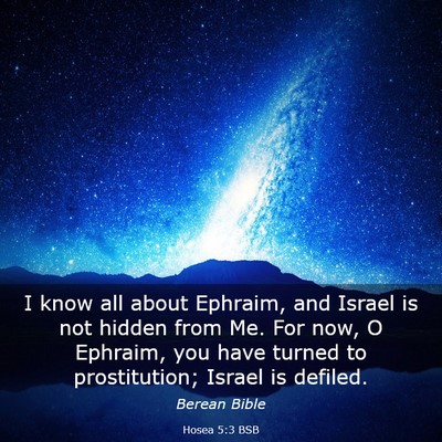 Picture 03 - Hosea 5:3 BSB - I know all about Ephraim, and Israel is not - Bible Verse Picture