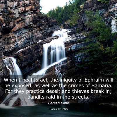 Picture 03 - Hosea 7:1 BSB - When I heal Israel, the iniquity of Ephraim will - Bible Verse Picture