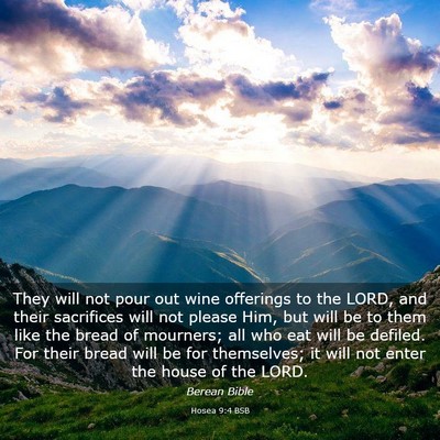 Picture 03 - Hosea 9:4 BSB - They will not pour out wine offerings to the - Bible Verse Picture
