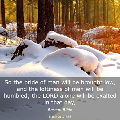 Picture 03 - Isaiah 2:17 BSB - So the pride of man will be brought low, and the - Bible Verse Picture